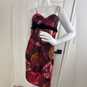 Cyril Verdavainne Red Sleeveless Spaghetti Strap Midi Dress Size 4. G25